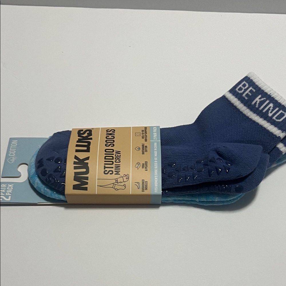 MUK LUKS Men's Navy Studio Socks - Picture 2 of 5